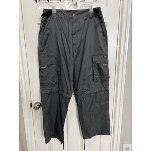 Vintage Anchor Blue‎ Mens Cargo Pants 36x30 Grey Baggy Pocket Zip Hong Kong